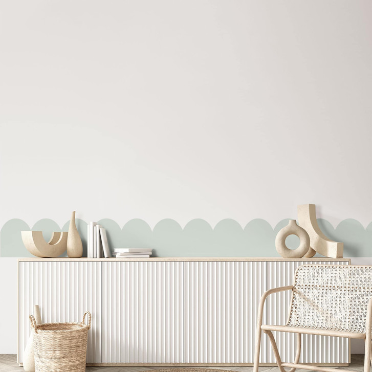 Wandsticker Wellenbordüre mint-pastell - WA513255