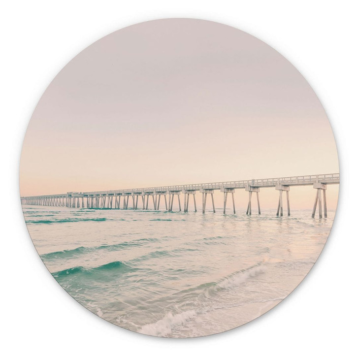 Alu-Dibond Seebrücke über dem Meer - Sisi & Seb - Rund - WA423031