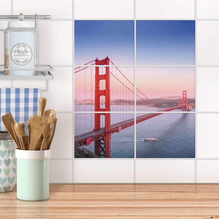 Fliesenfolie quer - Golden Gate - CR104447