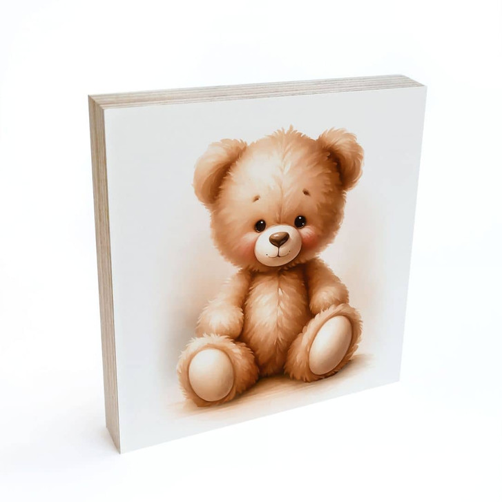 Holzbild zum Hinstellen - Kleiner Teddybär - Magnusson - 15x15cm - WA388398