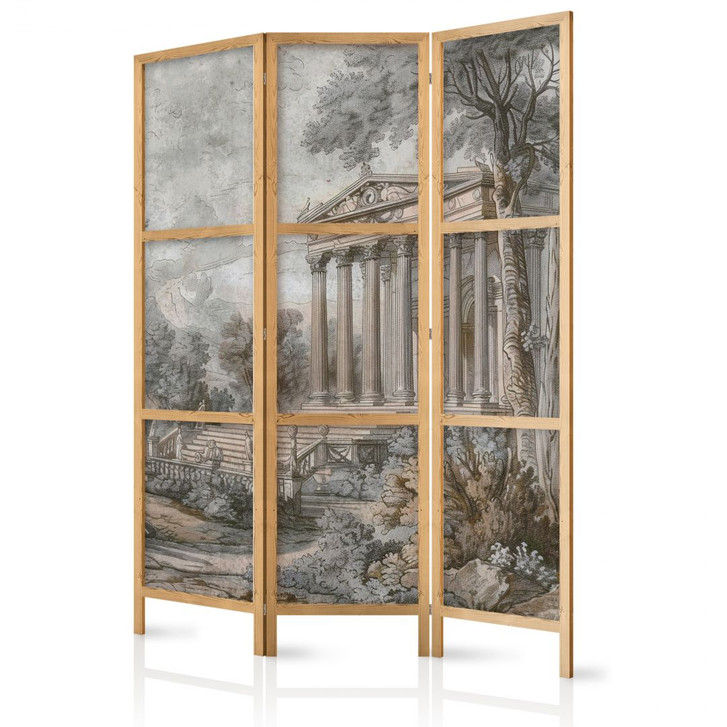 Japanischer Paravent, Raumteiler freistehend, Trennwand - Antique Landscape - WA455030