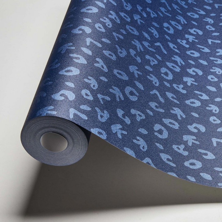 Karl Lagerfeld Wallpaper Vliestapete Leopard blau, metallic - WA306652