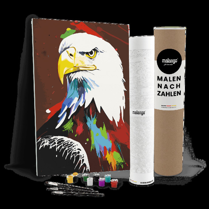 Malen nach Zahlen Leinwandbild - Adler Adam - WA447762