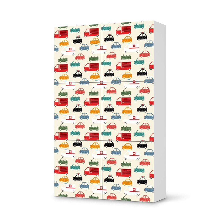 Möbel Klebefolie IKEA Besta Schrank 6 Türen (hoch) - Cars - CR113340