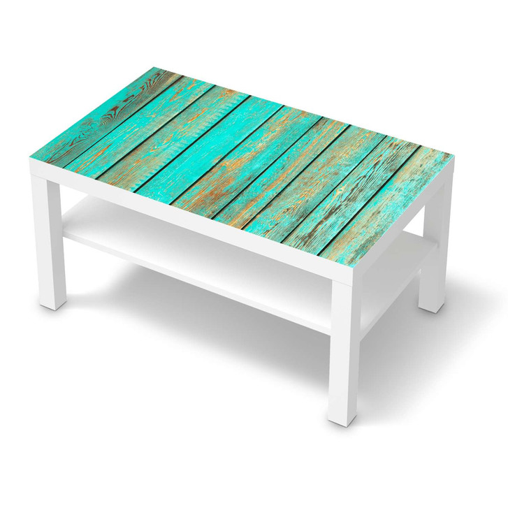 Möbelfolie IKEA Lack Tisch 90x55cm - Wooden Aqua - CR116082
