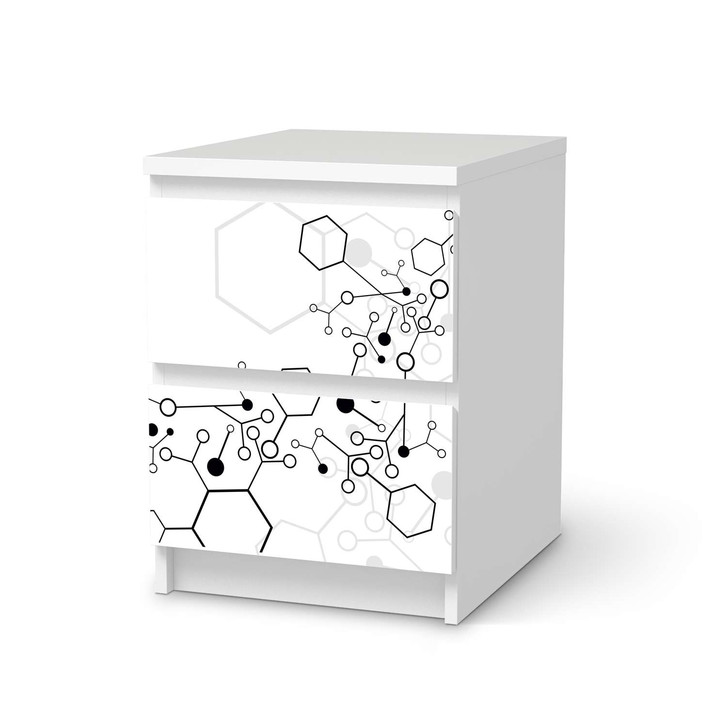 Möbelfolie IKEA Malm Kommode 2 Schubladen - Atomic 1 - CR116094