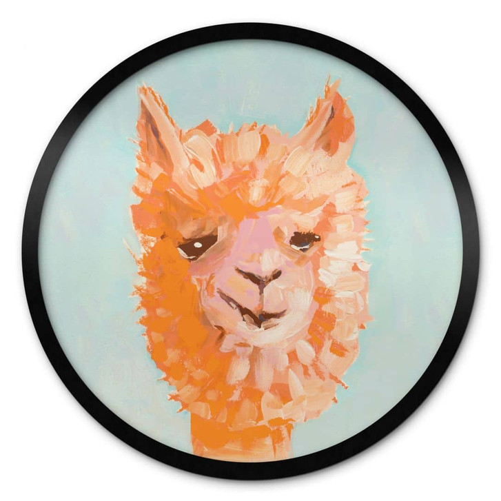 Poster Oranges Alpaca - Zwara - Rund - WA427388