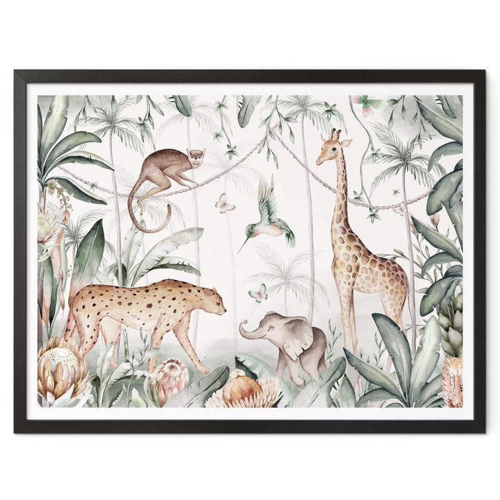 Poster Tiere im Dschungel - Kinderposter - Kvilis - WA408338