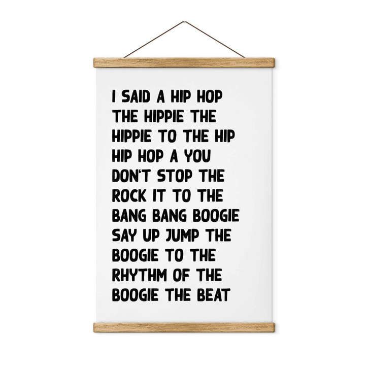 Stoffbild Songtext I said a hip hop - WA381911