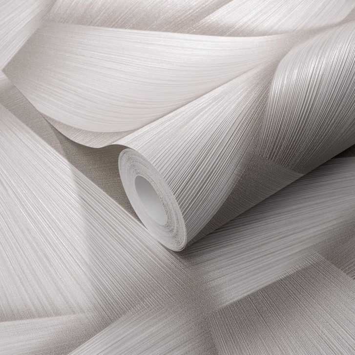 Vliestapete mit geometrischen Formen und Metallic-Effekt in creme - WA397800