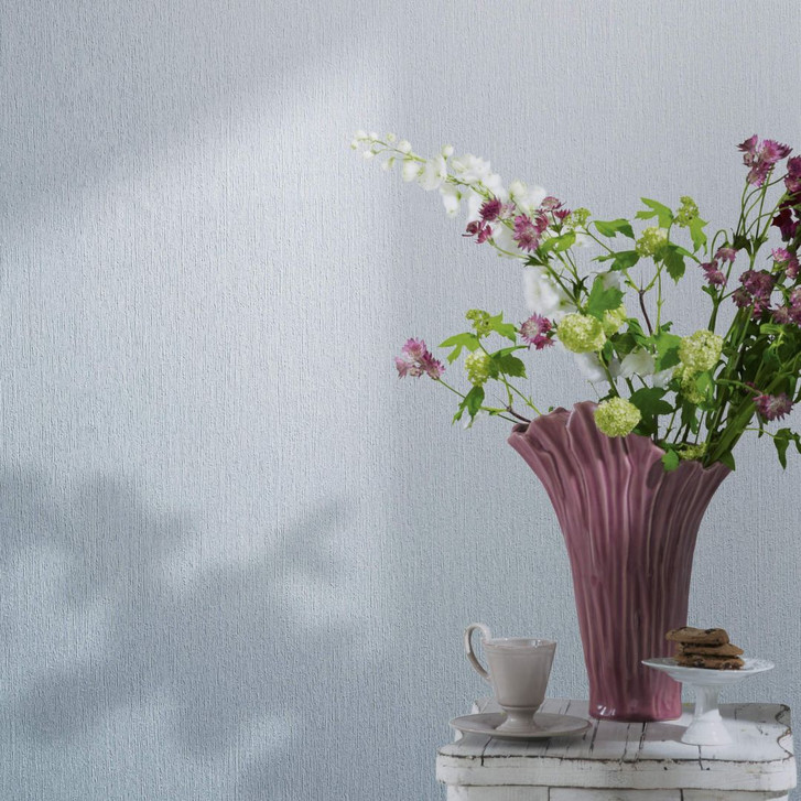 Vliestapete mit leichtem Glanz und feiner Struktur grau Uni - WA446333