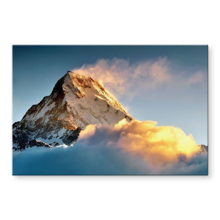 Acrylglasbild Sonnenaufgang über dem schneebedeckten Berg - Annapurna Himal - WA431184