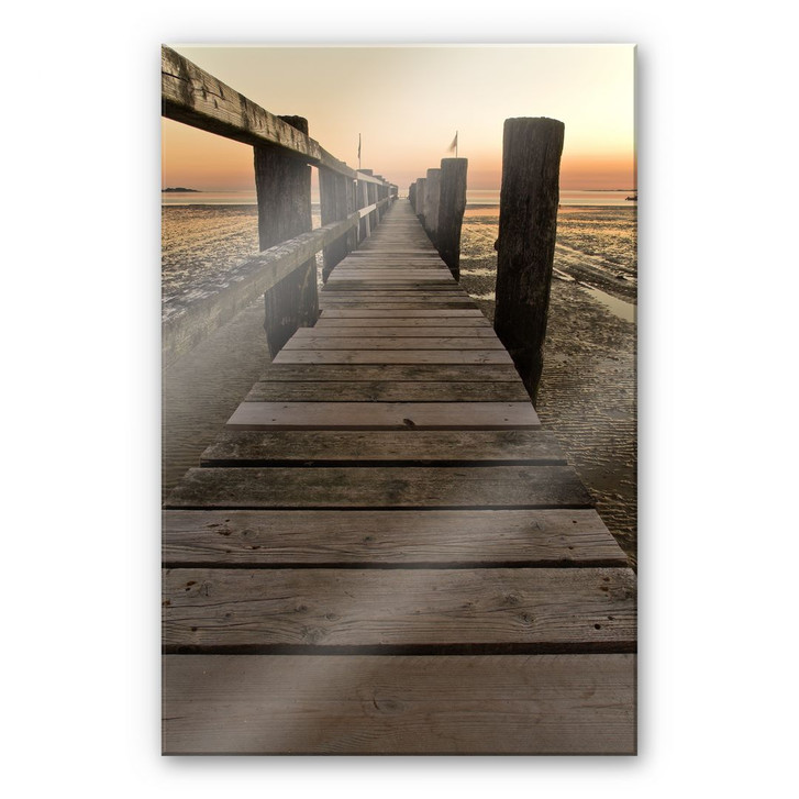 Acrylglasbild Steg im Wattenmeer - WA111193