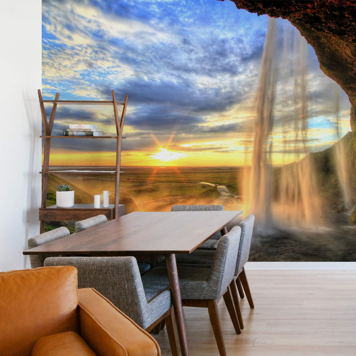 Fototapete Seljalandsfoss Wasserfall - 336x260cm - WA227544