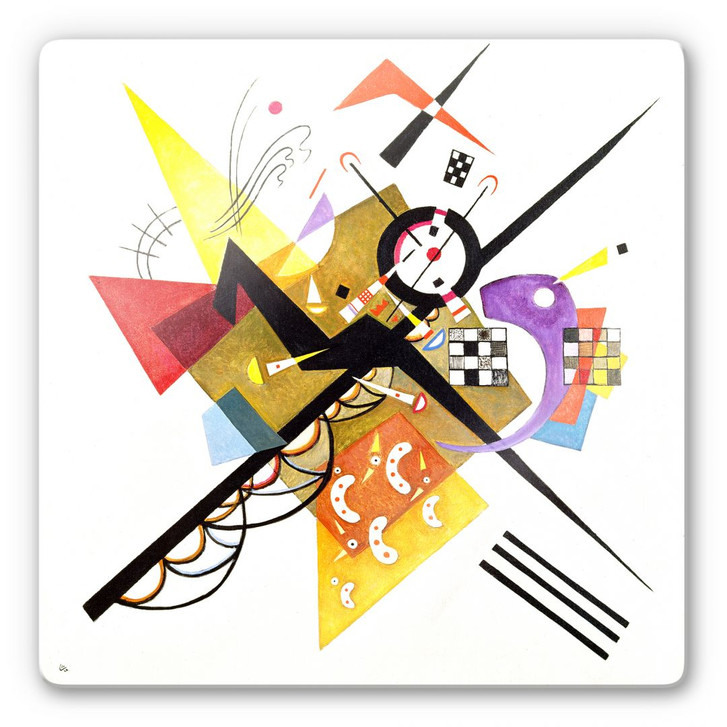 Glasbild Kandinsky - Auf Weiss II - WA123910