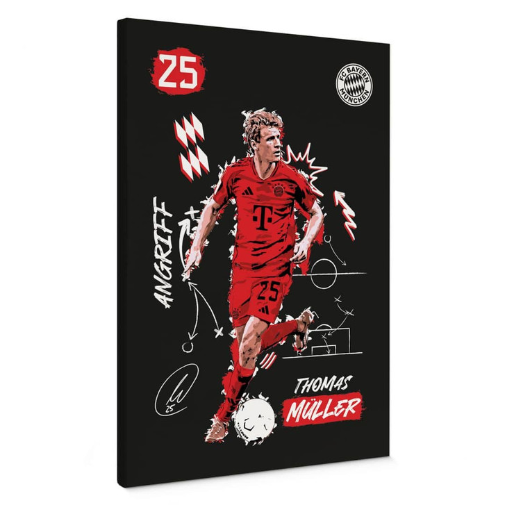 Leinwandbild FC Bayern - Thomas Müller 2024/25 - WA427122