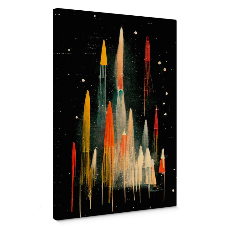 Leinwandbild Treechild - Bunte Raketen auf galaktischer Reise - WA376327