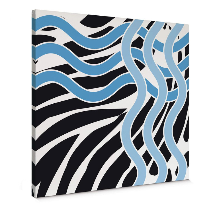 Leinwandbild Welle blau - WA377080