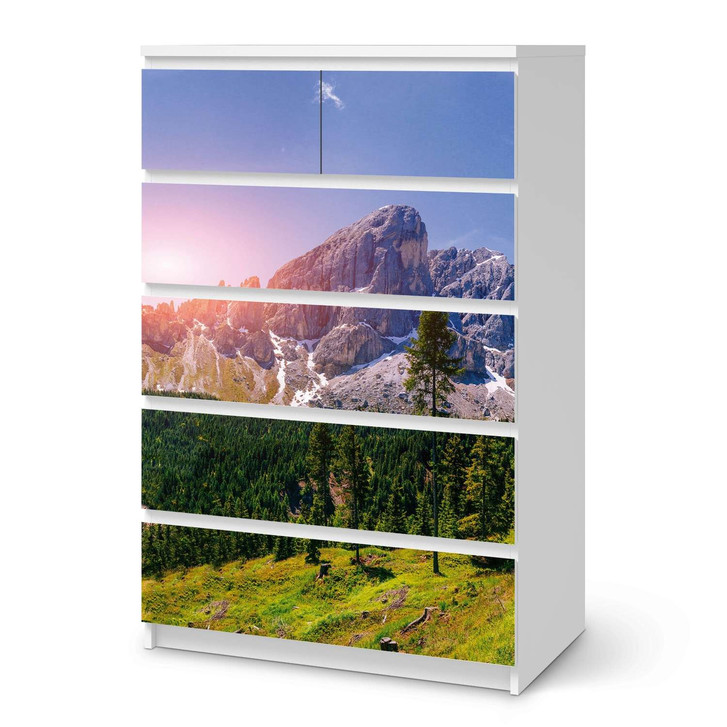 Möbel Klebefolie IKEA Malm Kommode 6 Schubladen (hoch) - Alpenblick - CR113645