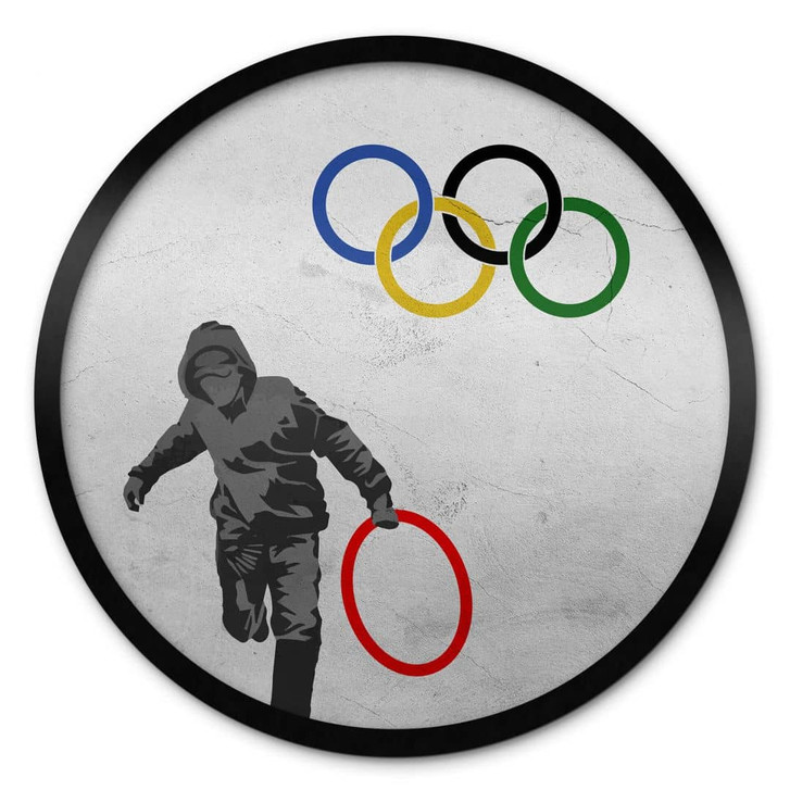 Poster Banksy - Olympics - Rund - WA336834