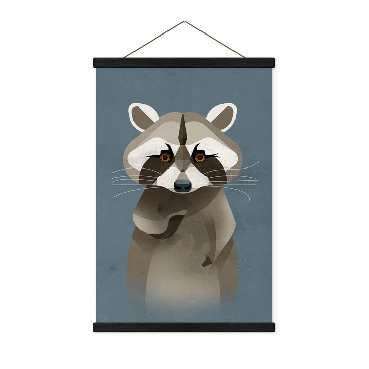 Stoffbild Waschbär - Braun - WA411402