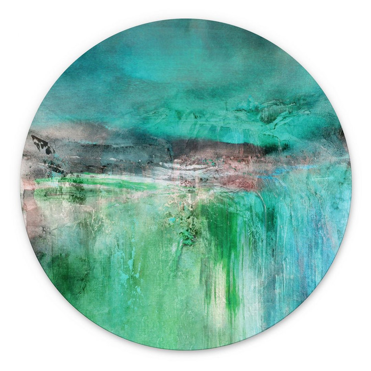 Wandbild Grüne Fantasielandschaft - Schmucker - Alu-Dibond Rund - WA506210