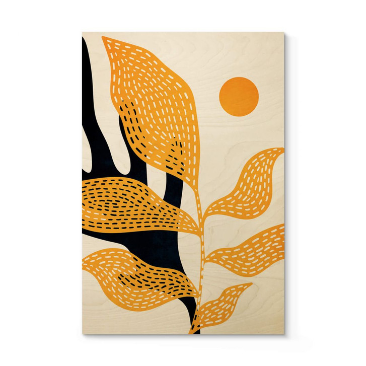 Holzbild Abstrakte Pflanze im van Gogh-Stil - Kubistika - WA401614