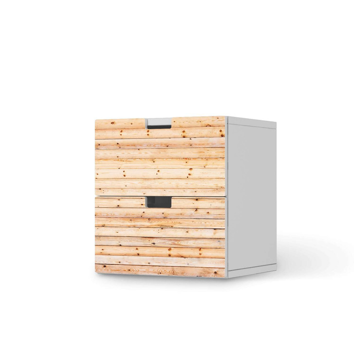 Klebefolie IKEA Stuva / Malad Kommode - 2 Schubladen - Bright Planks - CR110286