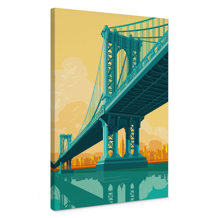 Leinwandbild Stadtblick durch die Manhattan Bridge - Heemskerk - WA432881