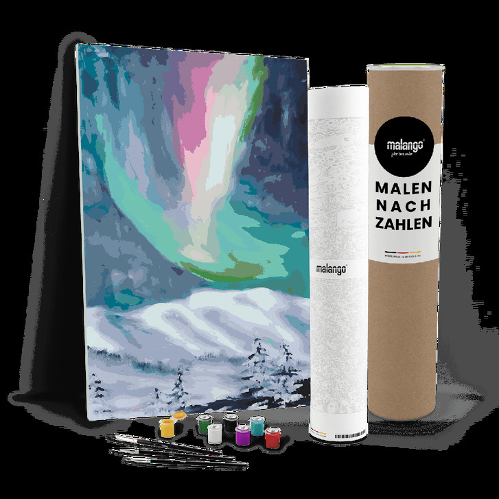 Malen nach Zahlen Leinwandbild - Nordlichter No. 1 - WA447676