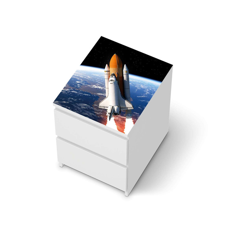 Möbelfolie IKEA Malm Kommode 2 Schubladen oben - Space Traveller - CR116343