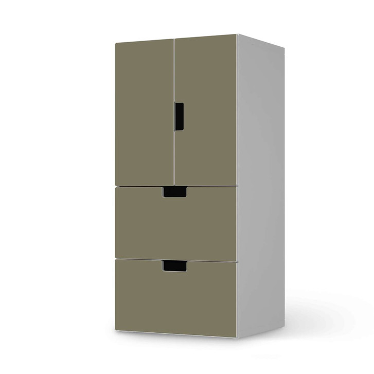 Möbelfolie IKEA Stuva / Malad - 2 Schubladen und 2 kleine Türen - Braungrau Light - CR117051