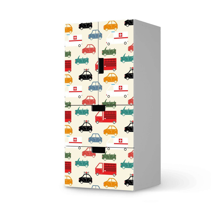 Möbelfolie IKEA Stuva / Malad - 2 Schubladen und 2 kleine Türen - Cars - CR117057