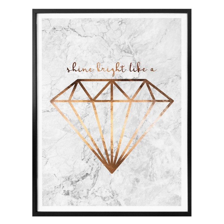 Poster Kupferoptik - Shine bright like a Diamond - WA248069