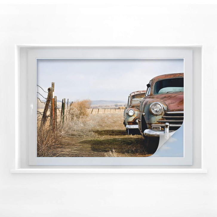 Sichtschutzfolie Old Rusted Cars - WA176166