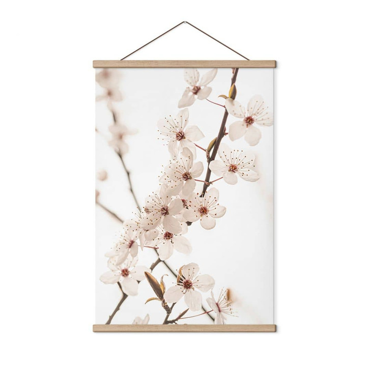 Stoffbild Zweig mit weissen Kirschblüten - Sisi & Seb - WA474234