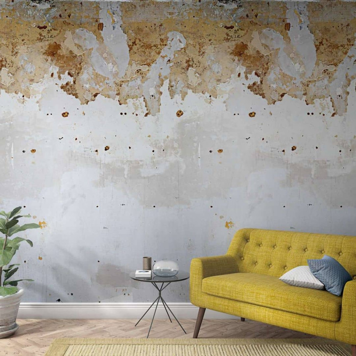 Fototapete mit rostiger Metalloptik Grau ,Steinoptik 2.70 x 1.59 m - WA448953