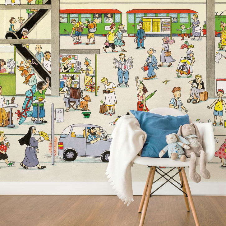 Fototapete Wimmel Bahnhof im Sommer - WA227810