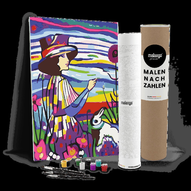 Malen nach Zahlen Leinwandbild - Alicia im Regenbogenland - WA447782