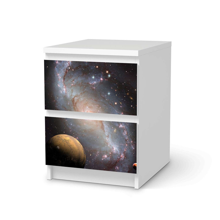 Möbelfolie IKEA Malm Kommode 2 Schubladen - Milky Way - CR116186
