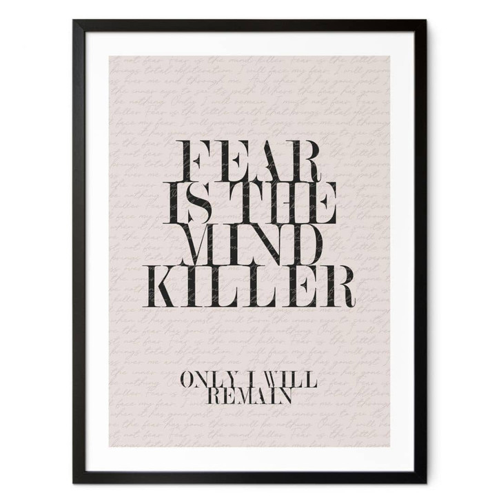 Poster Filmzitat aus Dune - Fear is the mind killer - WA409443