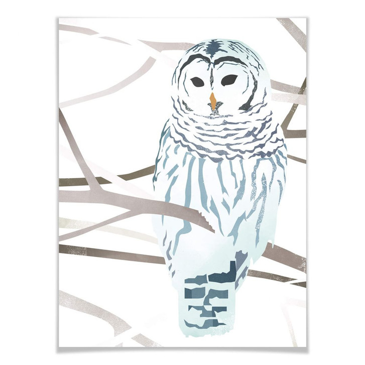 Poster Goed Blauw - Die Schneeeule - WA247462