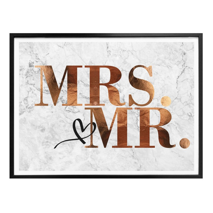 Poster Kupferoptik - Mrs und Mr - WA248054