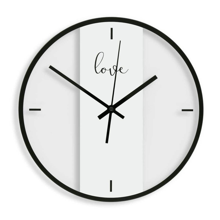 Glas Wanduhr Love - Rund Ø30cm - WA298325