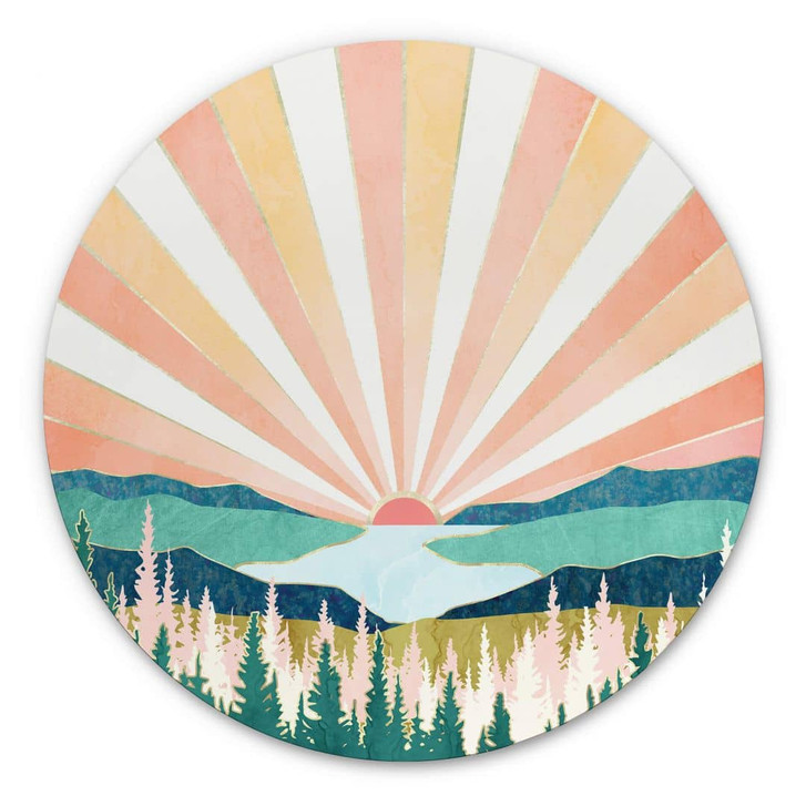 Alu-Dibond SpaceFrog Designs - Retro Sommer - Rund - WA344981