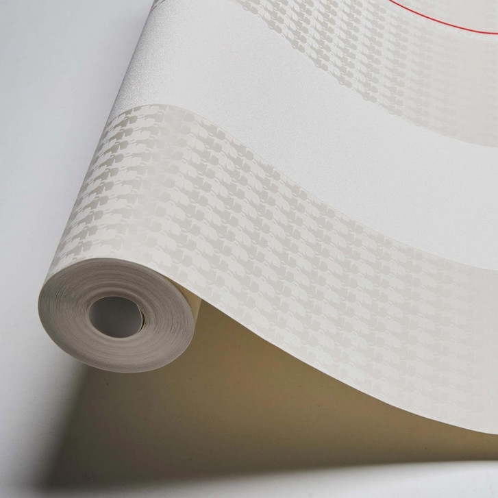 Karl Lagerfeld Wallpaper Vliestapete Ribbon grau, rot, weiss - WA306676