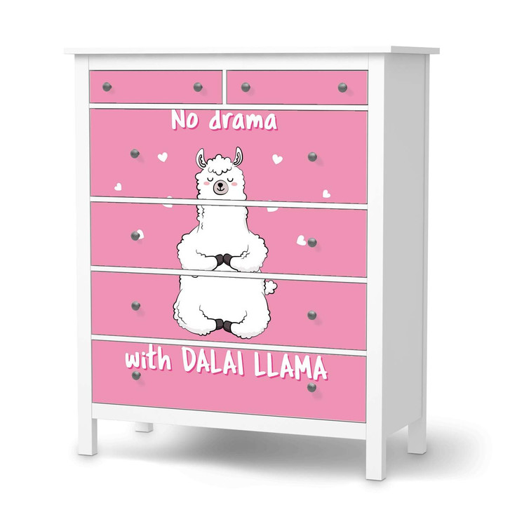 Klebefolie IKEA Hemnes Kommode 6 Schubladen - Dalai Llama - CR111339