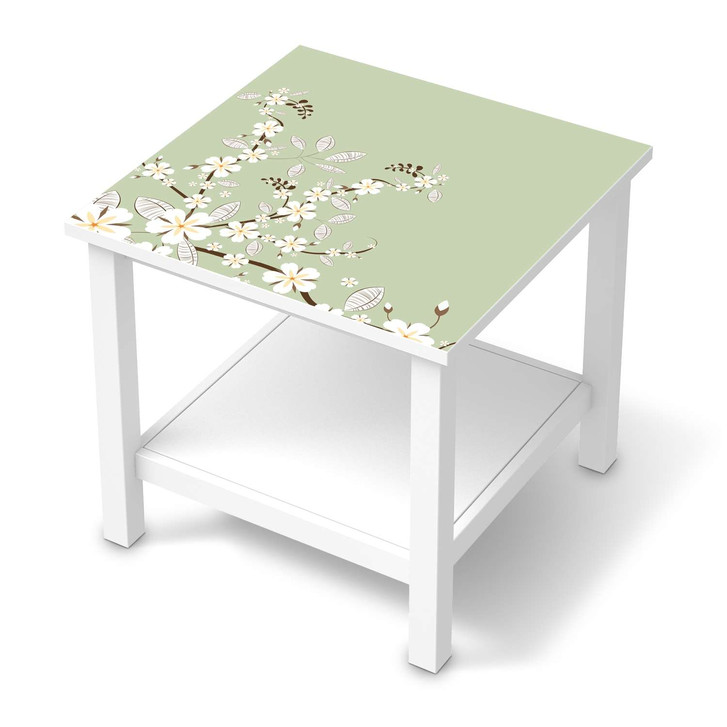 Möbel Klebefolie IKEA Hemnes Tisch 55x55cm - White Blossoms - CR113637