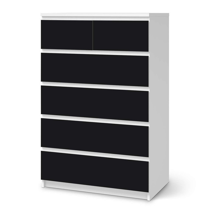 Möbel Klebefolie IKEA Malm Kommode 6 Schubladen (hoch) - Schwarz - CR113781