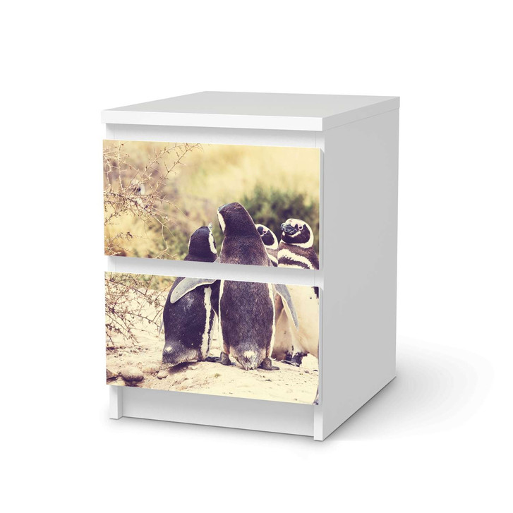 Möbelfolie IKEA Malm Kommode 2 Schubladen - Pingu Friendship - CR116204